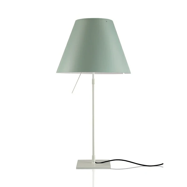 Costanza Table Lamp with Dimmer Aluminium with Comfort Green